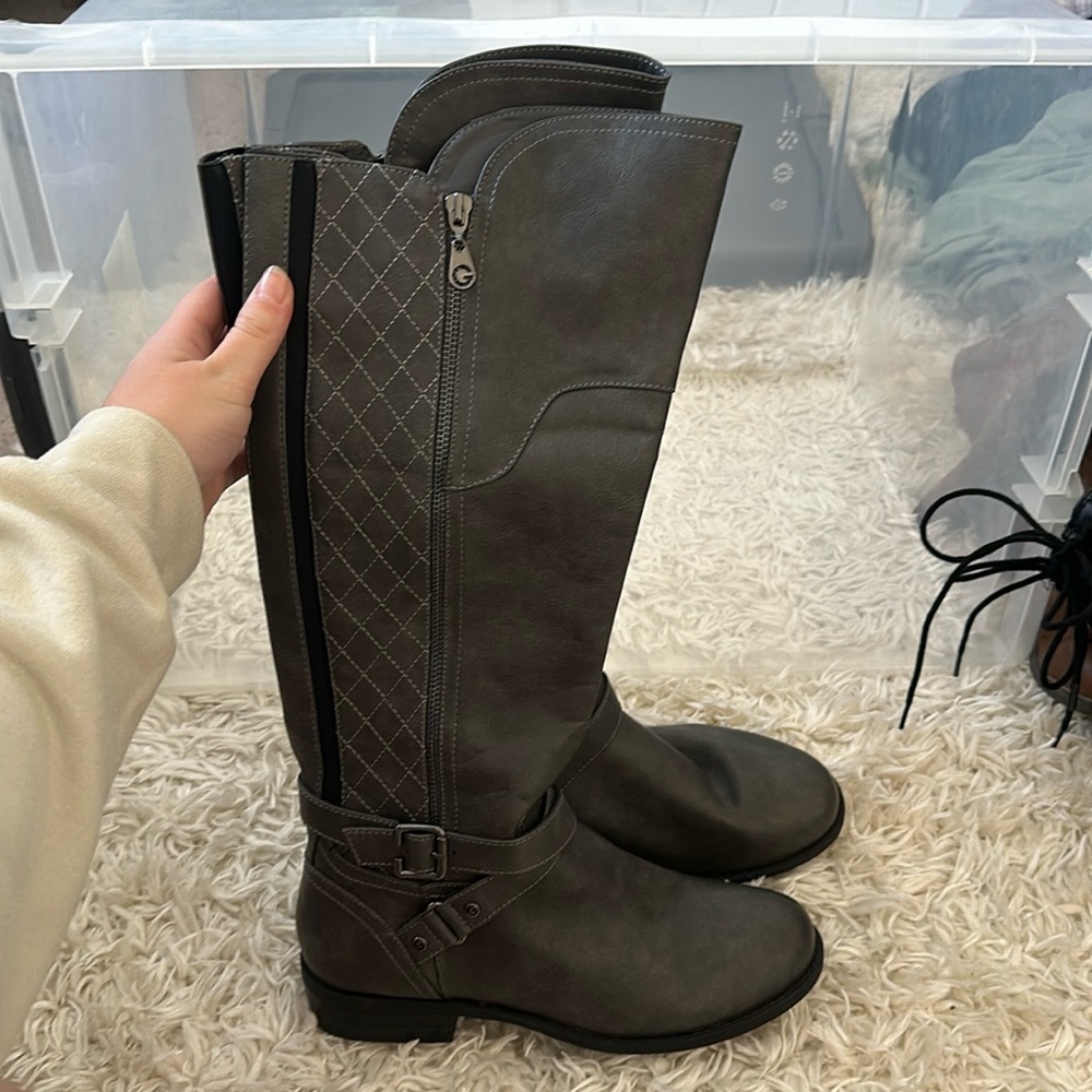 Gray boots